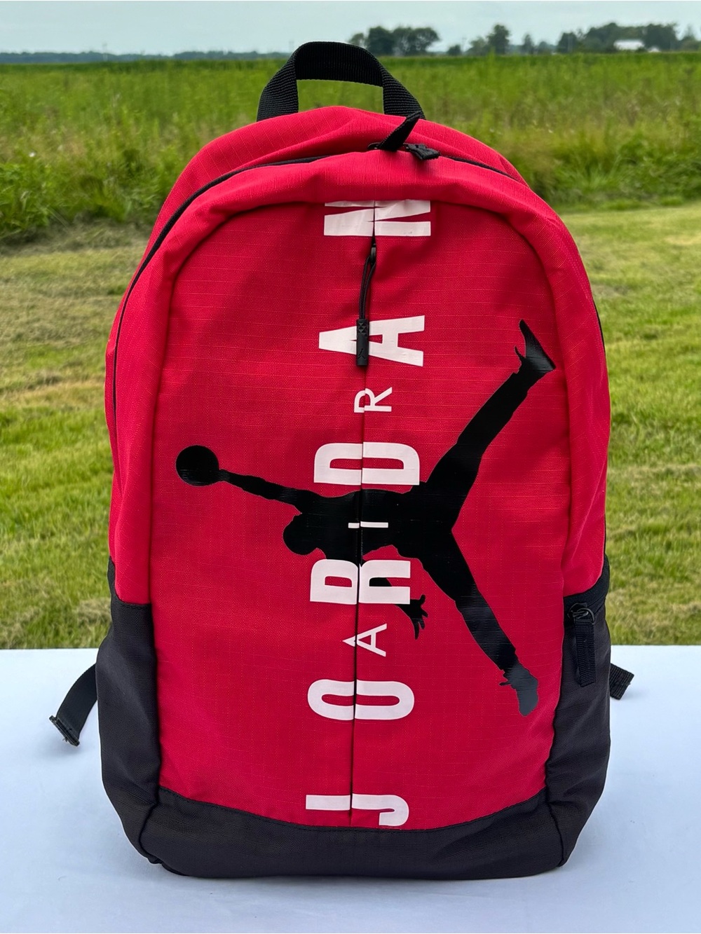 Nike Jordan Split Pack Backpack Large Red Black Jumpman Unisex School Gym Bag